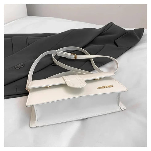 Unisex Small Square PU Leather Crossbody Bag – Versatile Single Shoulder Satchel for Spring 2025