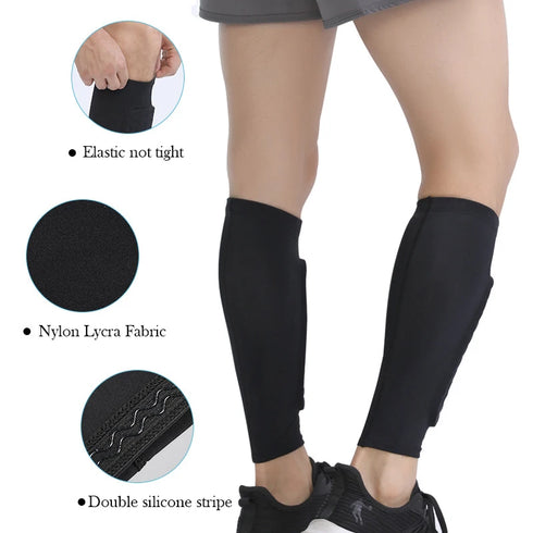 Professional Compression Shin Guard Sleeves – Honeycomb Anti-Collision Protection for Sports
