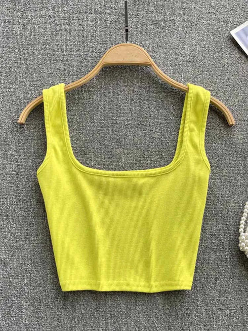 Women Backless Crop Top-Slim Fit Tank Top