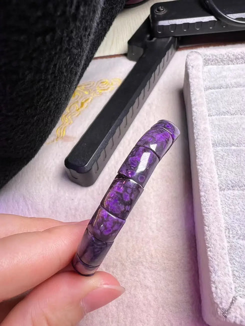 Natural Sugilite Beads Bracelet – Magnetic Field Energy Jewelry