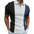 Men's Striped Short Sleeve Polo Shirt-Casual Summer Tops