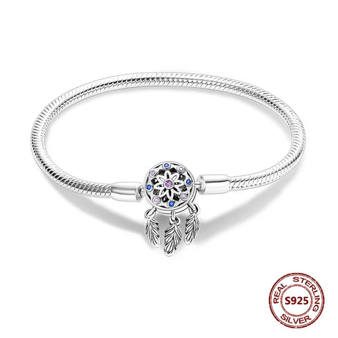 925 Sterling Silver Heart Charm Bracelet with AAA Zircon – Trendy and Elegant Jewelry for Women, Perfect for Parties & Special Occasions