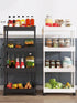 3/4 Tier Rolling Utility Cart – Slim Movable Storage Rack for Kitchen, Bathroom & Livingroom