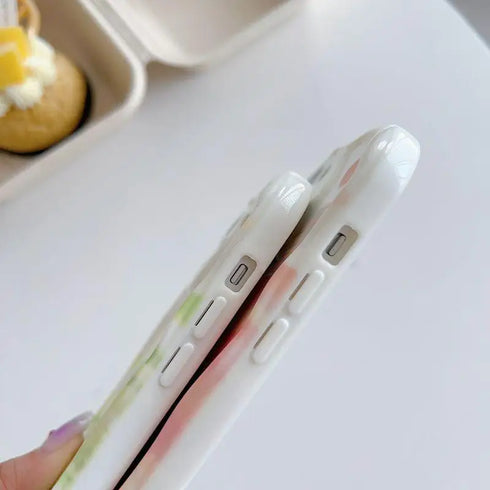 Gradient Love Heart Wavy Phone Case | Soft Silicone Cover for iPhone 16, 15 Pro Max, 14, 13, 12 Mini, 11, XR, 8, 7 Plus, X, XS, SE 2022