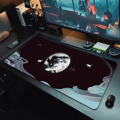 Large Gaming Mouse Pad-Koi Taichi Desk Mats