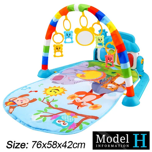 Kick and Play Piano Tummy Time Mat – Multi-Stage Baby Gym with Music & Lights