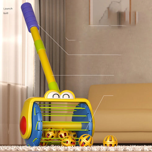 DIY Montessori Ball Launcher Toy – Educational Dust Catcher & Bell Emitter for Kids 3+