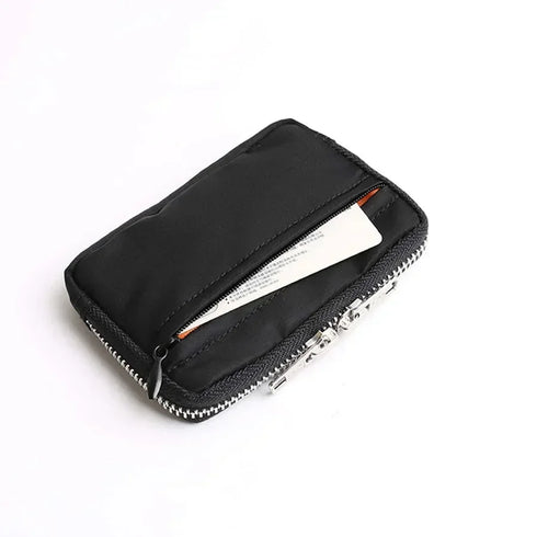 Japanese Men Wallet Earbuds Storage Bag Credit Card Holder Case for Boys Girls Journey Bank Card Organizer Zipper Coin Purse