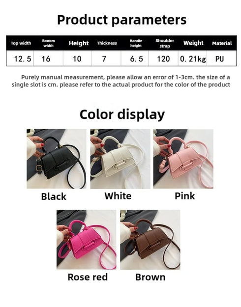 Women’s PU Leather Chain Shoulder Bag – Ribbon Buckle Square Crossbody Handbag for Parties