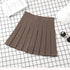 Women's Korean-Style High Waist Pleated Mini Skirt - Slim Fit A-Line Preppy Skirt for All Seasons