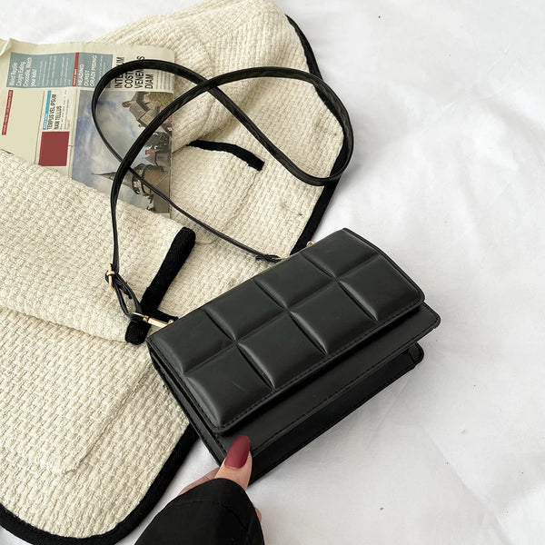 Elegant Women's Chocolate Square PU Leather Crossbody Bag – Stylish and Functional Shoulder Bag for Everyday Use