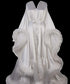 Silky Satin Victorian Feather Fringe Robe Dress