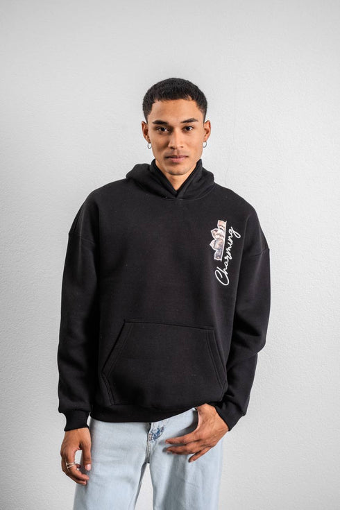 Street Style Oversize Hoodie – Unisex Hoodie with Artistic Baroque Print