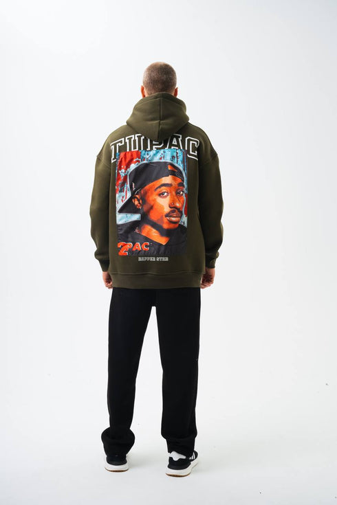 Tupac "Rapper Star" Graphic Unisex Oversized Hoodie