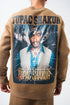 Tupac Shakur Oversized Sweatshirt: The Life & Death Graphic