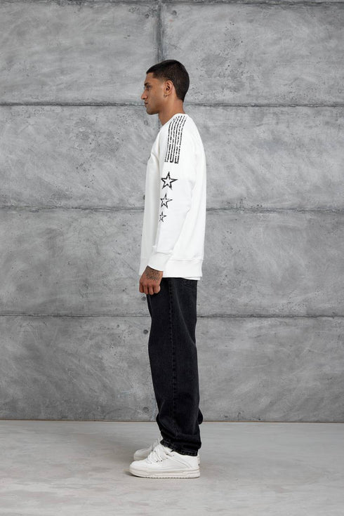 Unisex "98" Distressed Graphic Sweatshirt – Varsity Streetwear Pullover