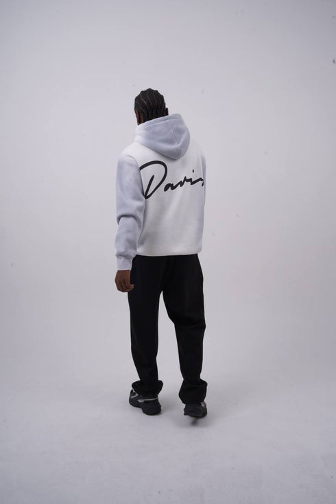 Unisex "Davis" Script Color Block Hoodie – Minimal Oversized Streetwear