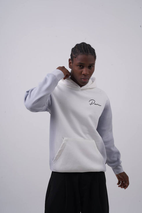 Unisex "Davis" Script Color Block Hoodie – Minimal Oversized Streetwear