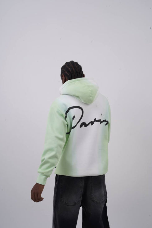 Unisex "Davis" Script Color Block Hoodie – Minimal Oversized Streetwear