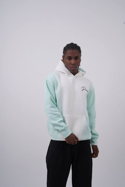 Unisex "Davis" Script Color Block Hoodie – Minimal Oversized Streetwear