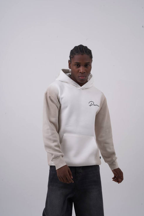Unisex "Davis" Script Color Block Hoodie – Minimal Oversized Streetwear