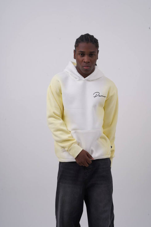 Unisex "Davis" Script Color Block Hoodie – Minimal Oversized Streetwear
