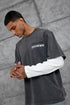 Unisex Layered Graphic T-Shirt – Distressed Boxy Long Sleeve