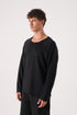 Unisex Oversized Raglan Sweatshirt - Raw Hem Detail