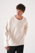 Unisex Oversized Raglan Sweatshirt - Raw Hem Detail
