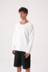 Unisex Oversized Raglan Sweatshirt - Raw Hem Detail