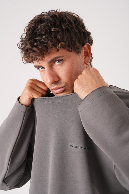 Unisex Oversized Raglan Sweatshirt - Raw Hem Detail