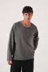 Unisex Oversized Raglan Sweatshirt - Raw Hem Detail