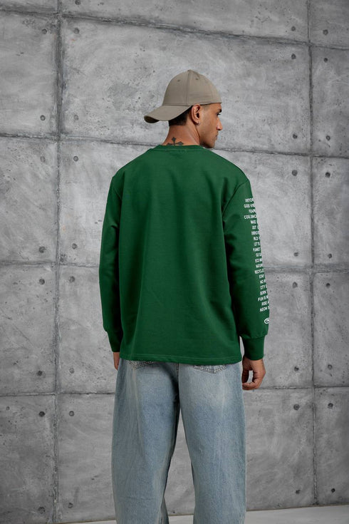 Unisex Text Sleeve Long-Sleeve T-Shirt – Urban Graphic Pullover