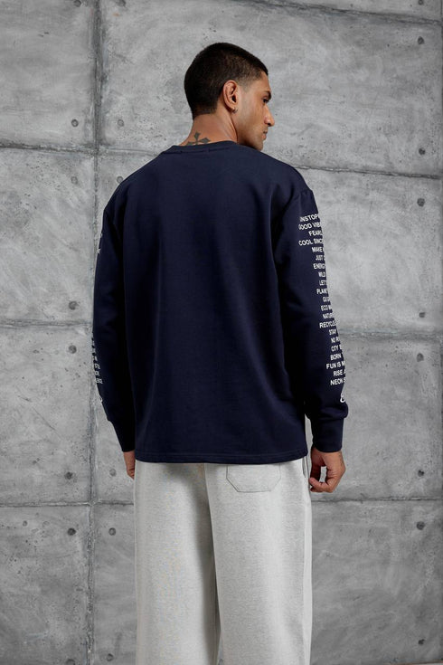 Unisex Text Sleeve Long-Sleeve T-Shirt – Urban Graphic Pullover