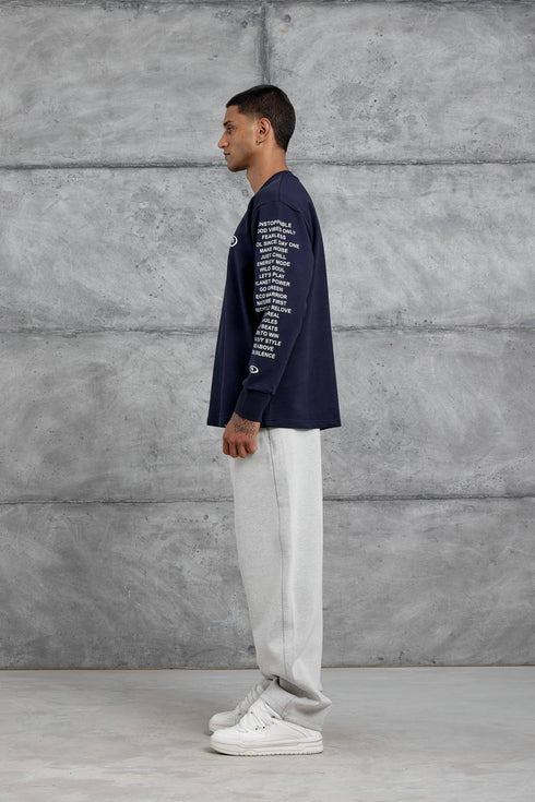 Unisex Text Sleeve Long-Sleeve T-Shirt – Urban Graphic Pullover