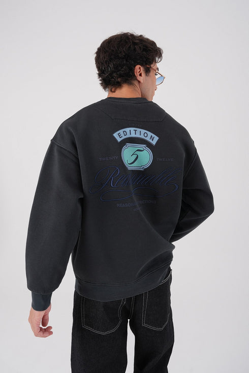 Unisex Washed Graphic Sweatshirt – "Reasonable" Back Print