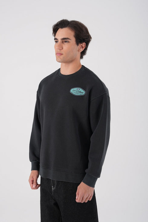 Unisex Washed Graphic Sweatshirt – "Reasonable" Back Print