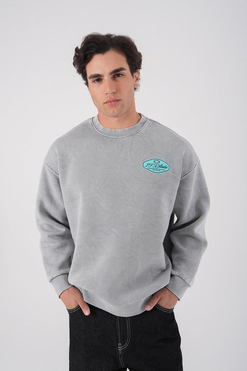 Unisex Washed Graphic Sweatshirt – "Reasonable" Back Print