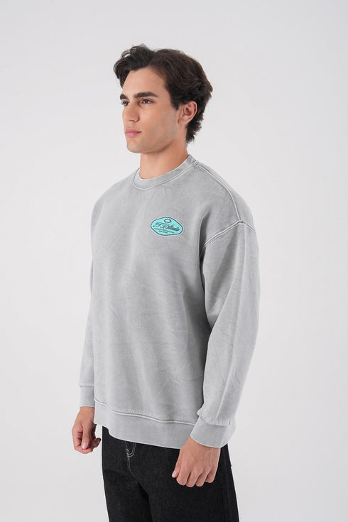 Unisex Washed Graphic Sweatshirt – "Reasonable" Back Print