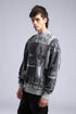 Vintage Wash Graphic Print Sweatshirt - Oversized "VOYAGE" Crewneck