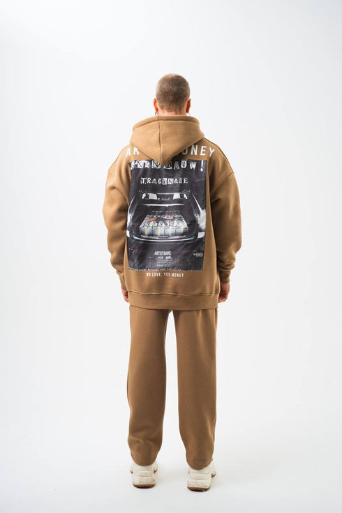 Oversize 'Money Power' Graphic Hoodie – Heavyweight Streetwear Sweatshirt