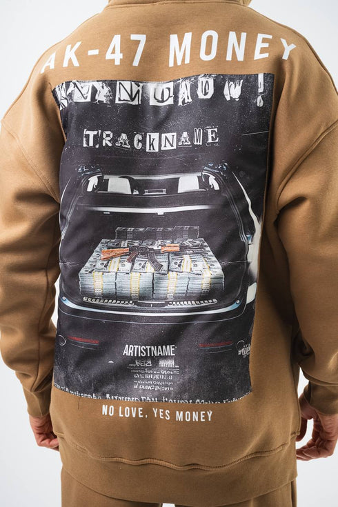 Oversize 'Money Power' Graphic Hoodie – Heavyweight Streetwear Sweatshirt
