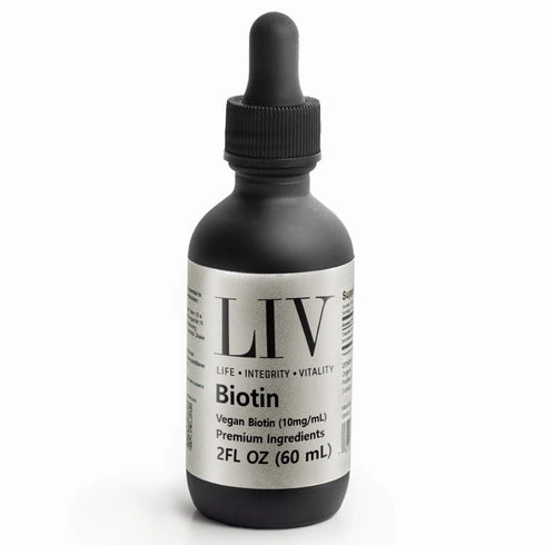Biotin Liquid Skin Nutrients (Vegan, 10,000mcg each, 60 Servings)