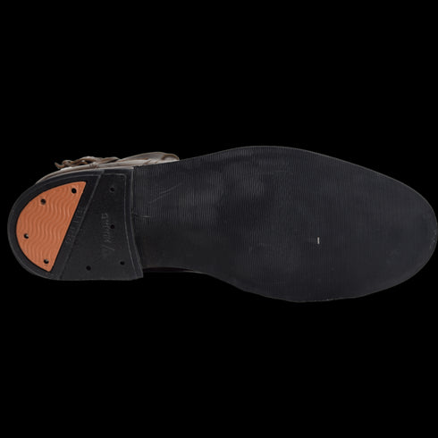 Black Leather Victorian Ankle Boots