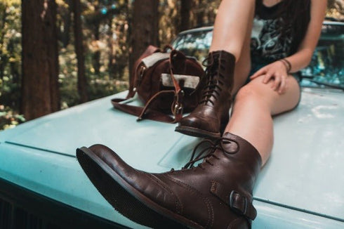 Brown Leather Victorian Ankle Boots
