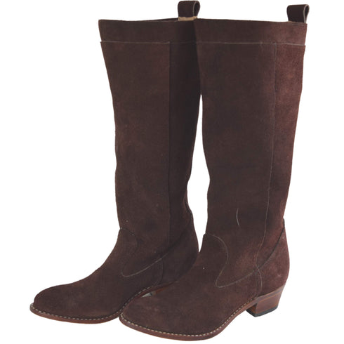 Brown Slouchy Suede Boots