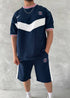 Chevron Victory Men's Polo & Shorts Set – Classic Football Style with Modern Edge