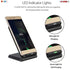 5 Core Magsafe Charger Portable Wireless Charging Station Fast Phone Charger Stand w Sleep Friendly LED 2 Charging Coil -10W Black