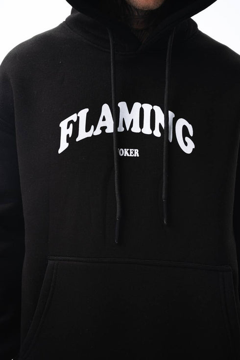 Flaming "Joker" Graphic Unisex Hoodie – Edgy Streetwear