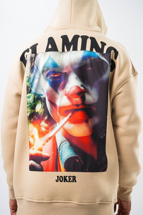 Flaming "Joker" Graphic Unisex Hoodie – Edgy Streetwear